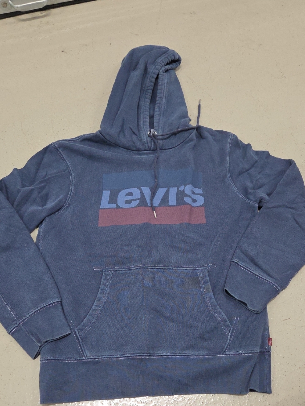 Levi's Navy Blue Hoodie with Red Logo